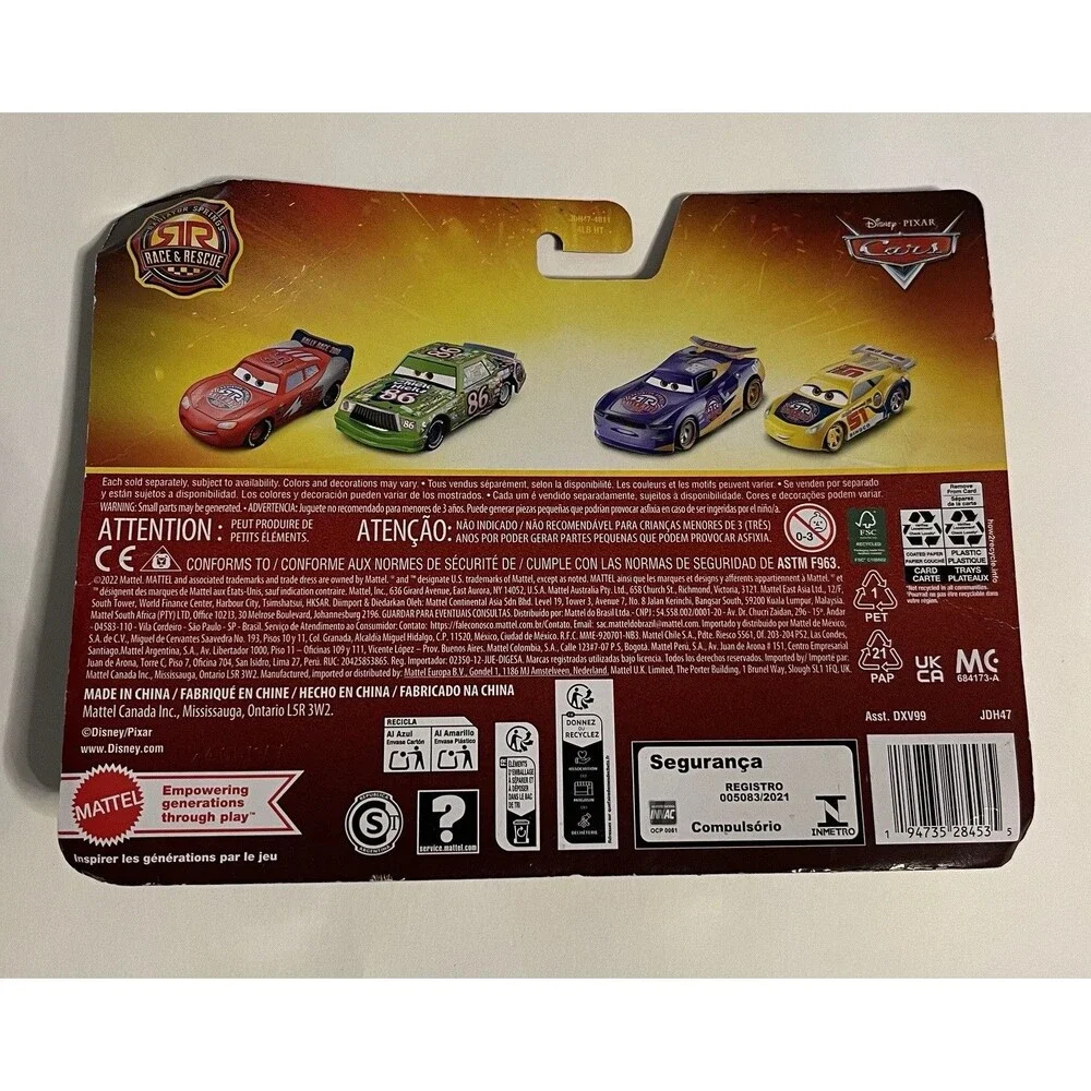 Disney Pixar Cars Radiator Springs Race & Rescue Lightning Mcqueen & Chick Hicks
